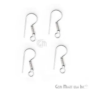 10 Piece Silver Plated 21x9mm Findings over Brass Earring Hooks