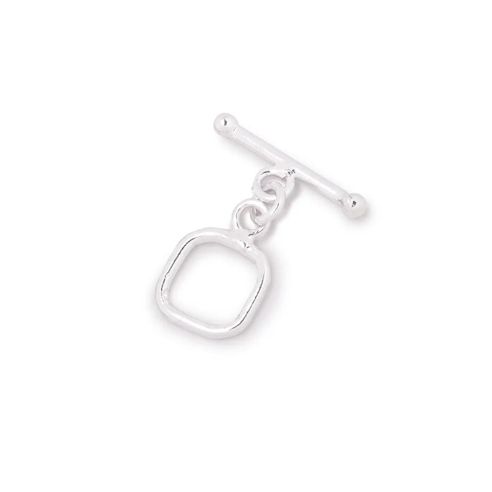 10mm Sterling Silver Rounded Square Toggle 1 piece