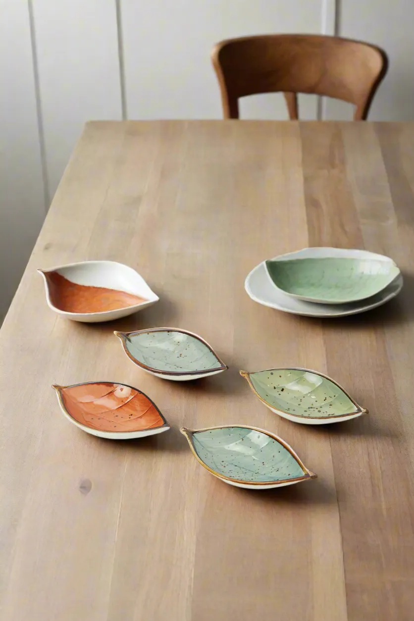 Assorted Leaf Shape Small Dish Set (4 Piece)