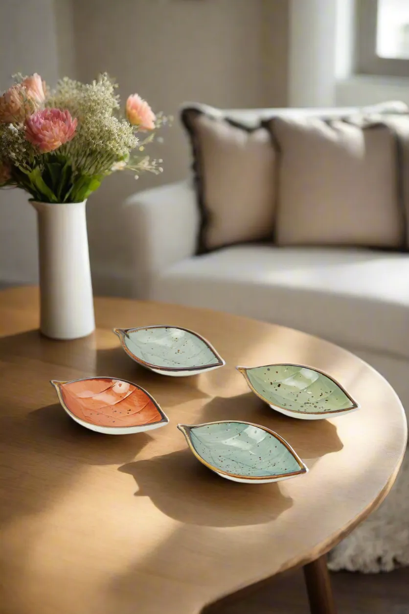 Assorted Leaf Shape Small Dish Set (4 Piece)