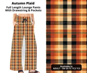 Autumn Plaid Full Length Lounge Pants by ML&M