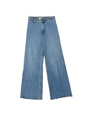 Blue Denim Jeans Wide Leg Zara, Size 6