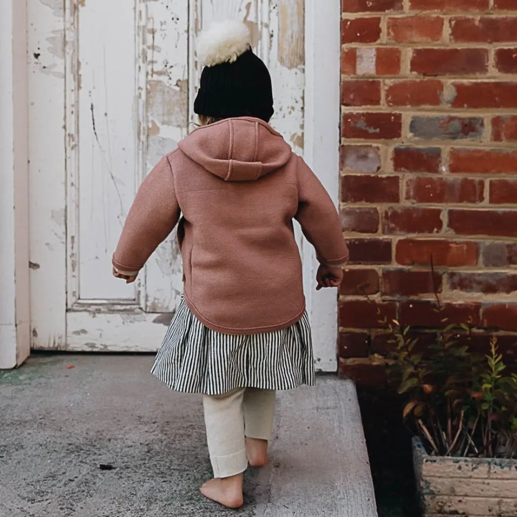 Boiled Wool Jacket - Rose (6-12m) *PRE-LOVED/YOU MEND IT!