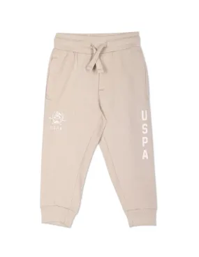 Boys Drawstring Waist Brand Print Joggers