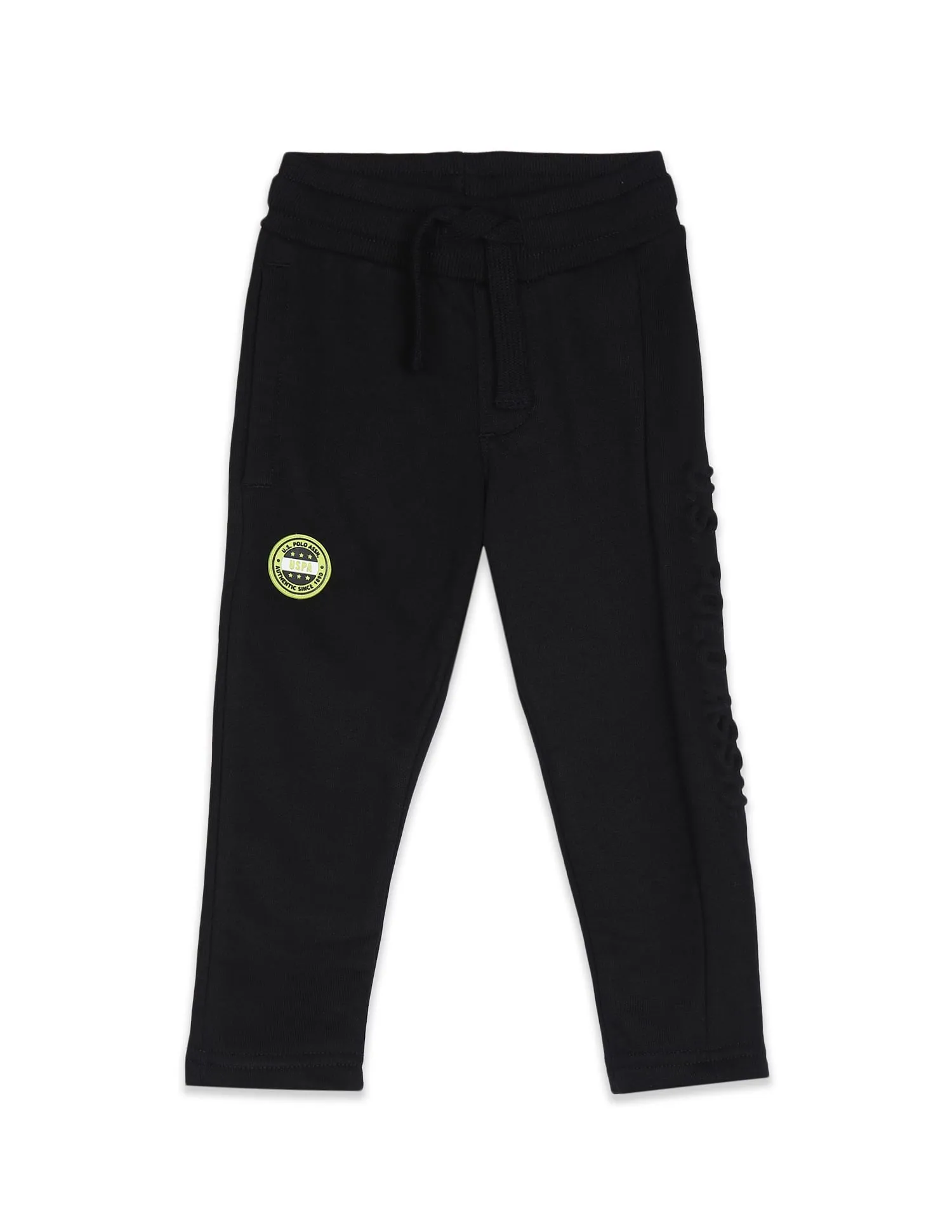 Boys Drawstring Waist Solid Track Pants