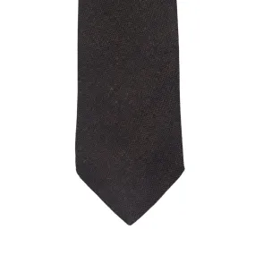 Brown wool donegal tie