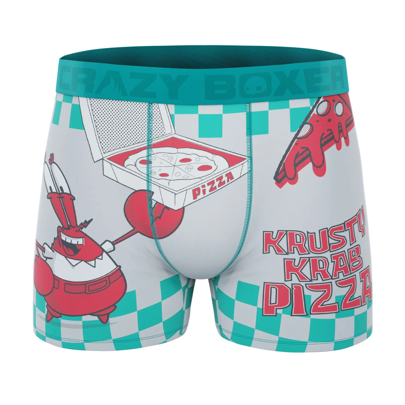 CRAZYBOXER Spongebob Krusty Krab Pizza Men's Boxer Briefs (2 pack)