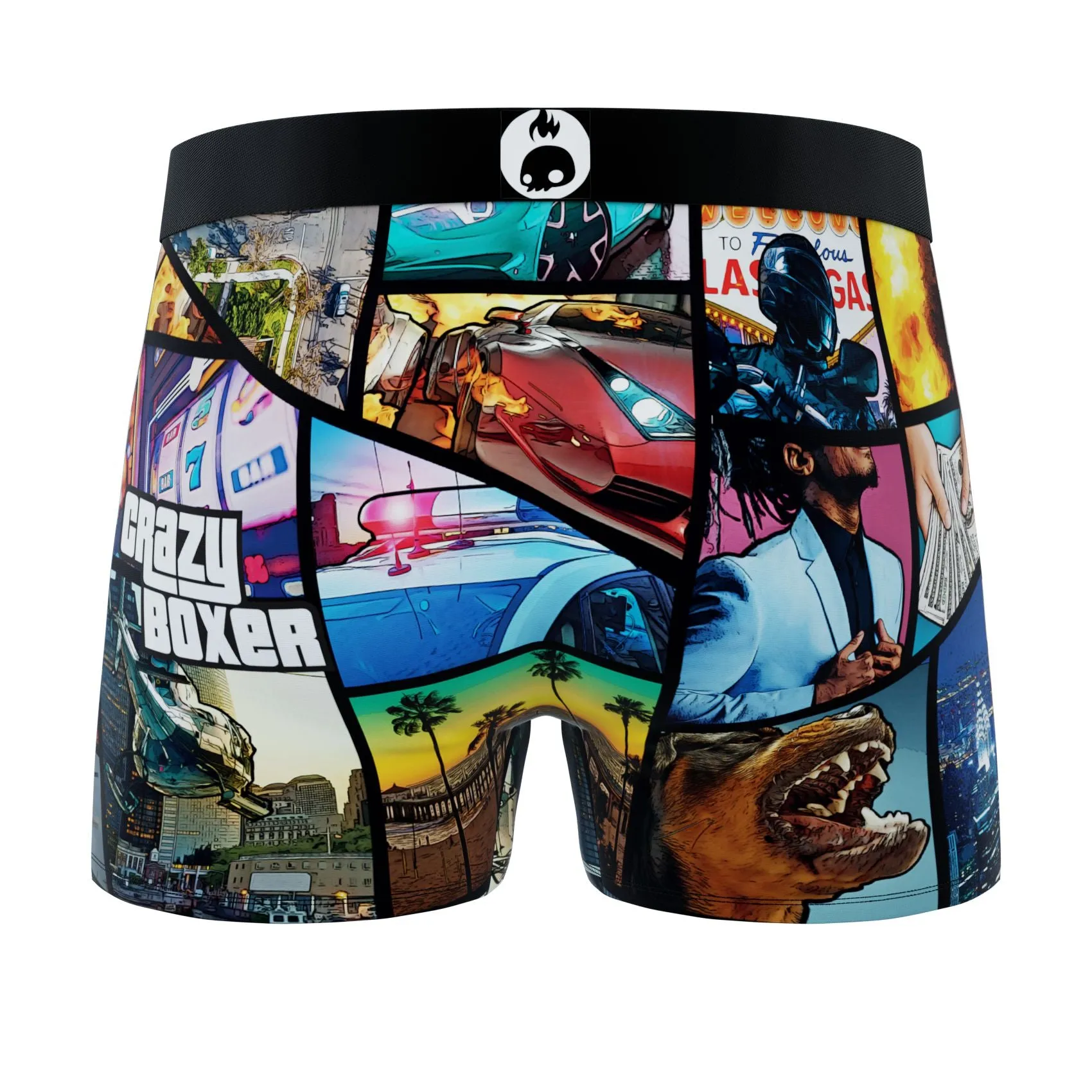 CRAZYBOXER Theft Auto Men's Boxer Briefs (2 Pack)