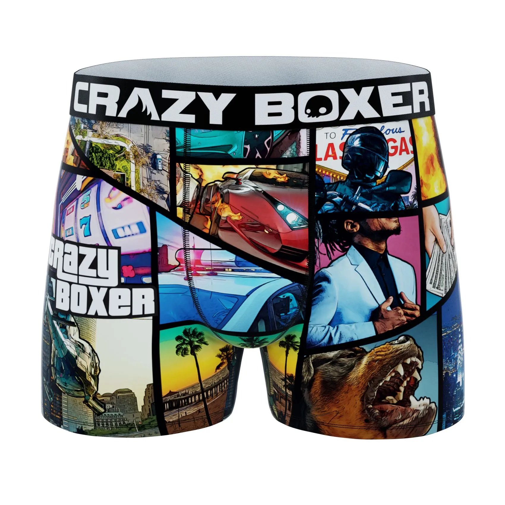 CRAZYBOXER Theft Auto Men's Boxer Briefs (2 Pack)