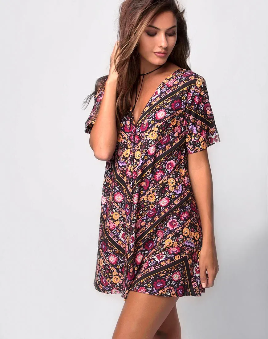 Crosena Swing Dress in Gypsy Rose