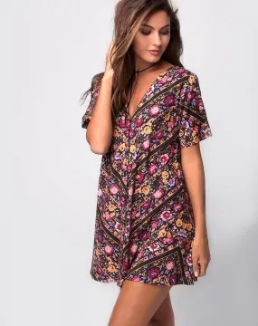 Crosena Swing Dress in Gypsy Rose