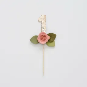 Flower Number Cake Topper