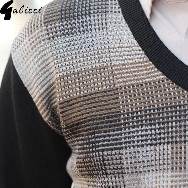 Gabicci M14 Black Pattern V Neck^