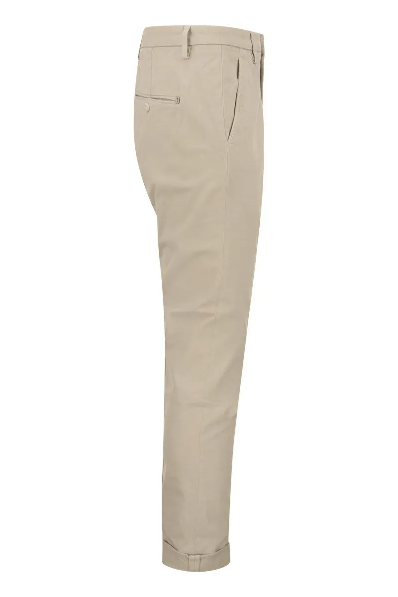 GAUBERT - SLIM-FIT GABARDINE TROUSERS