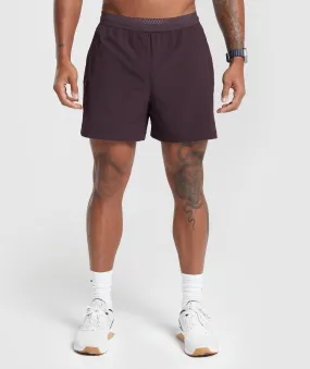 Gymshark Apex 5" Hybrid Shorts - Plum Brown