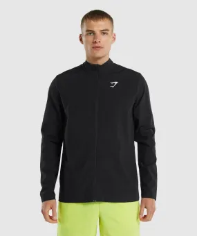 Gymshark Arrival Woven Full Zip Jacket - Black