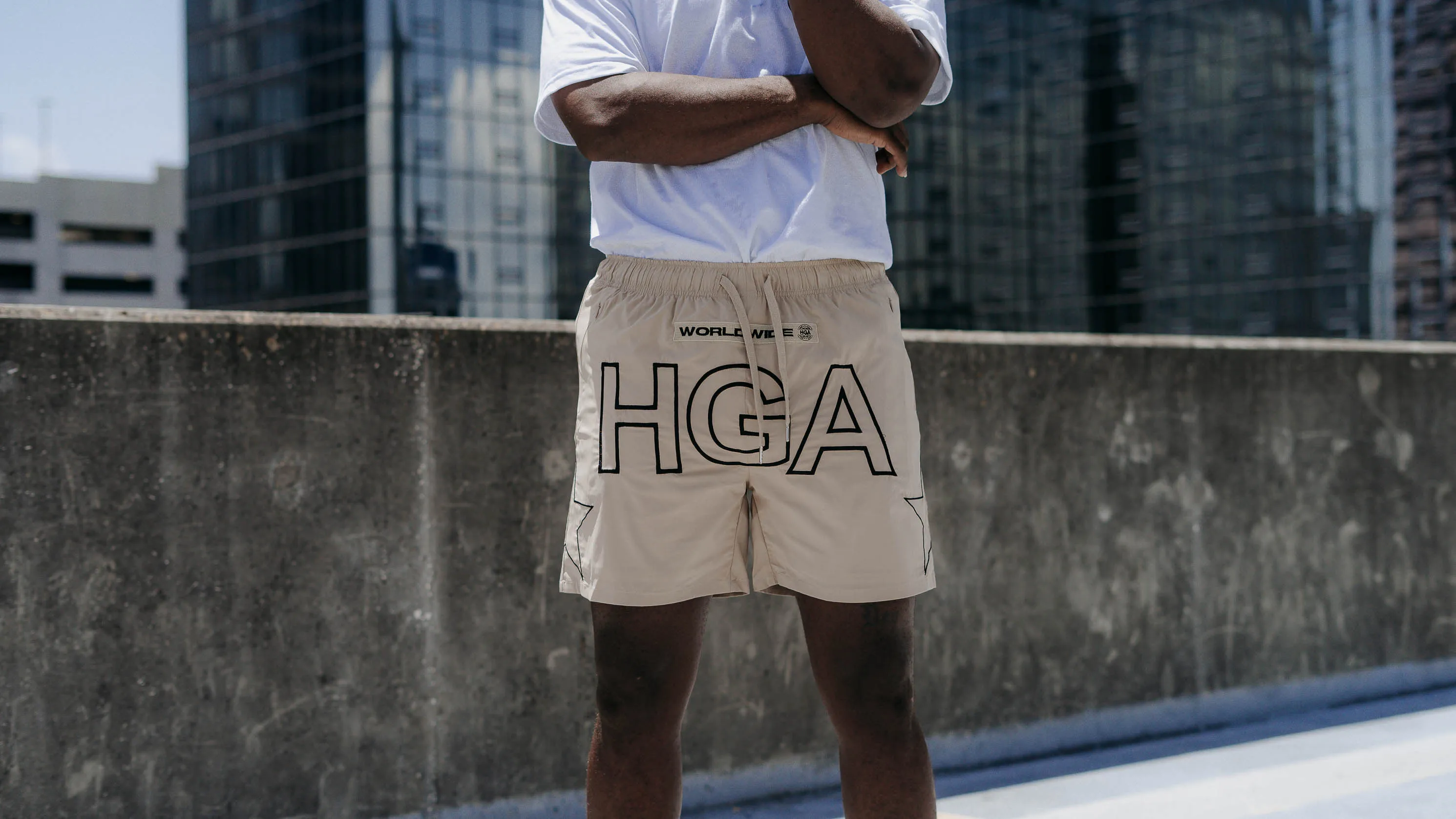 HGA Stitched Shorts - (Beige)