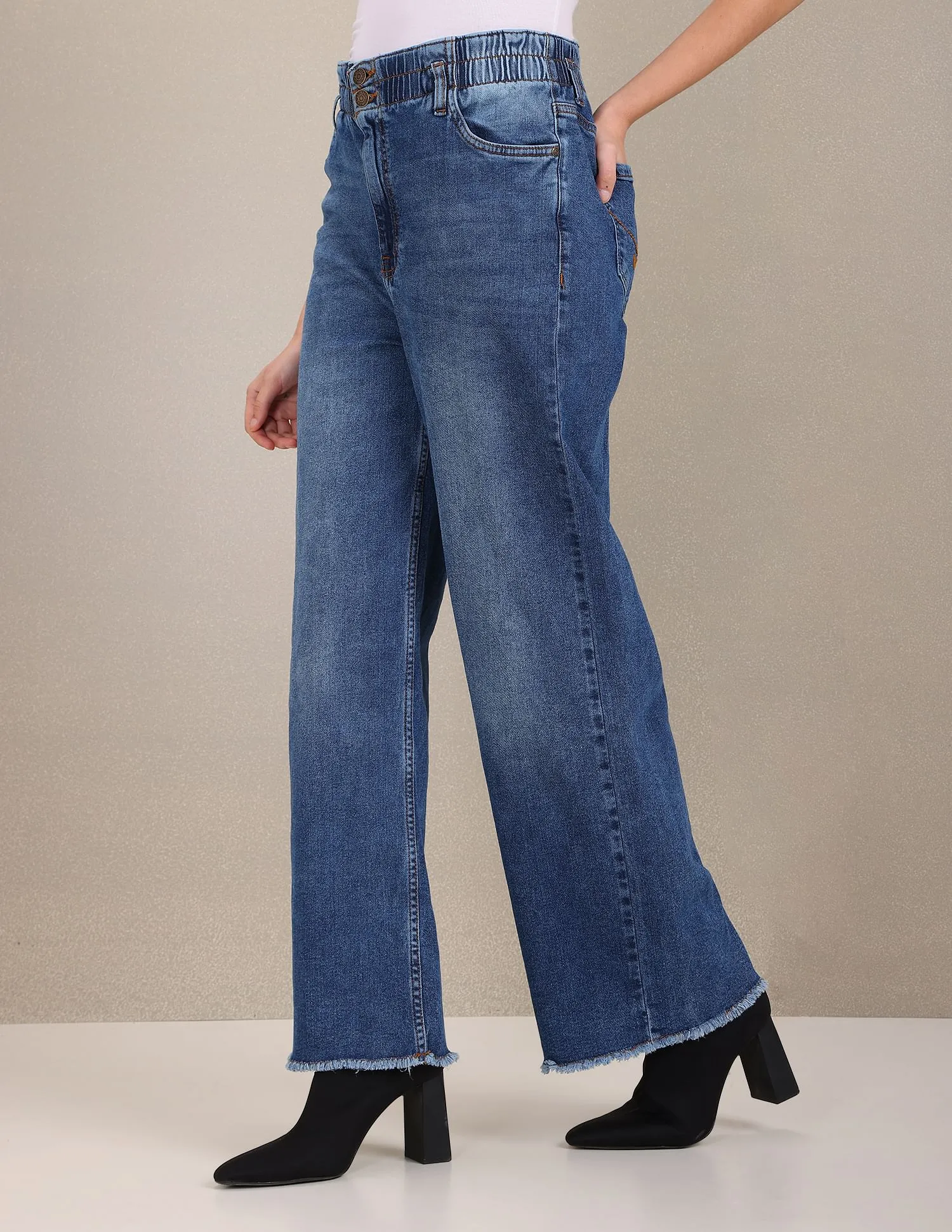 High Rise Wide Leg Jeans