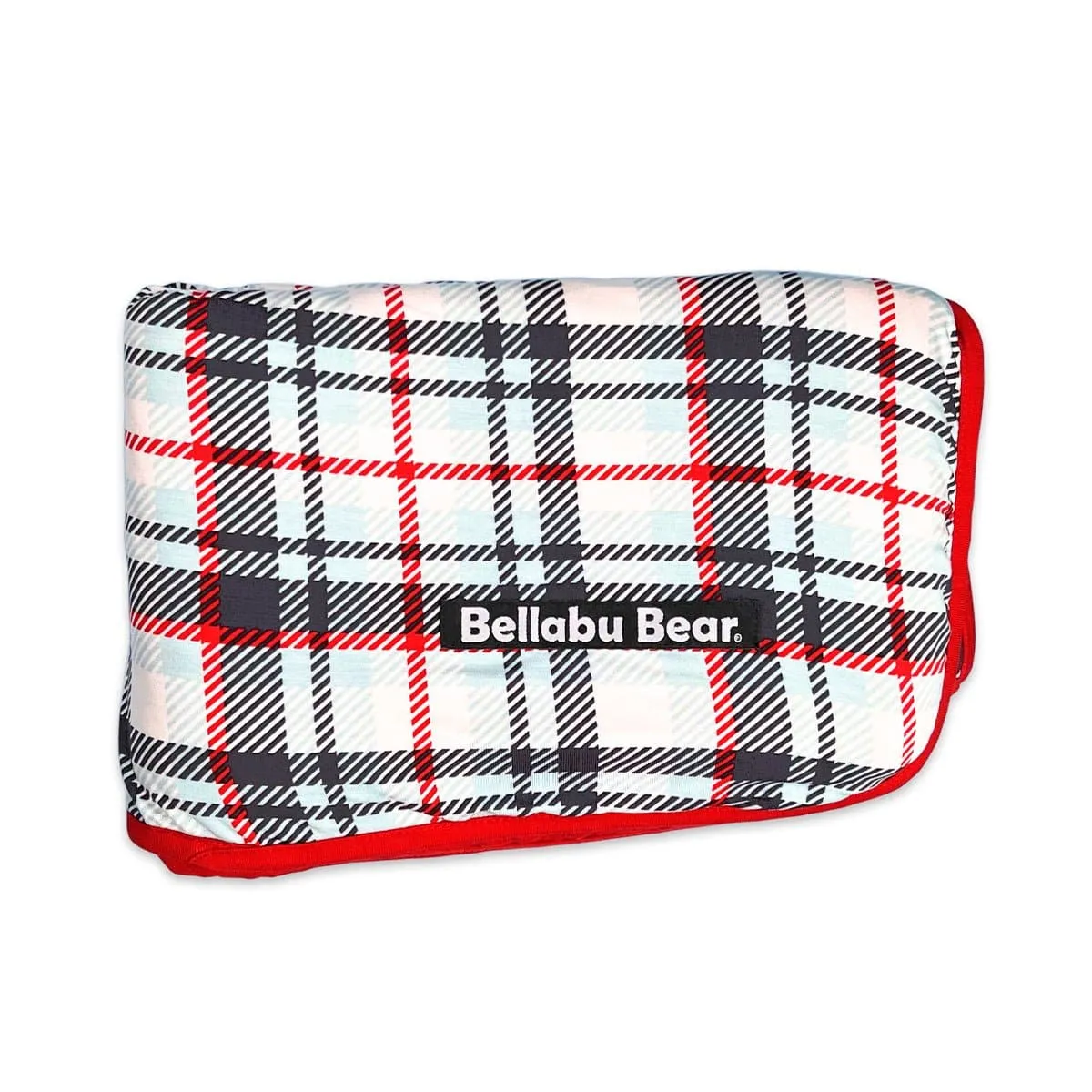 Holiday Plaid / Red Bamboo Blanket