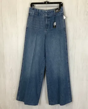 Jeans Wide Leg By Express In Blue Denim, Size: 8