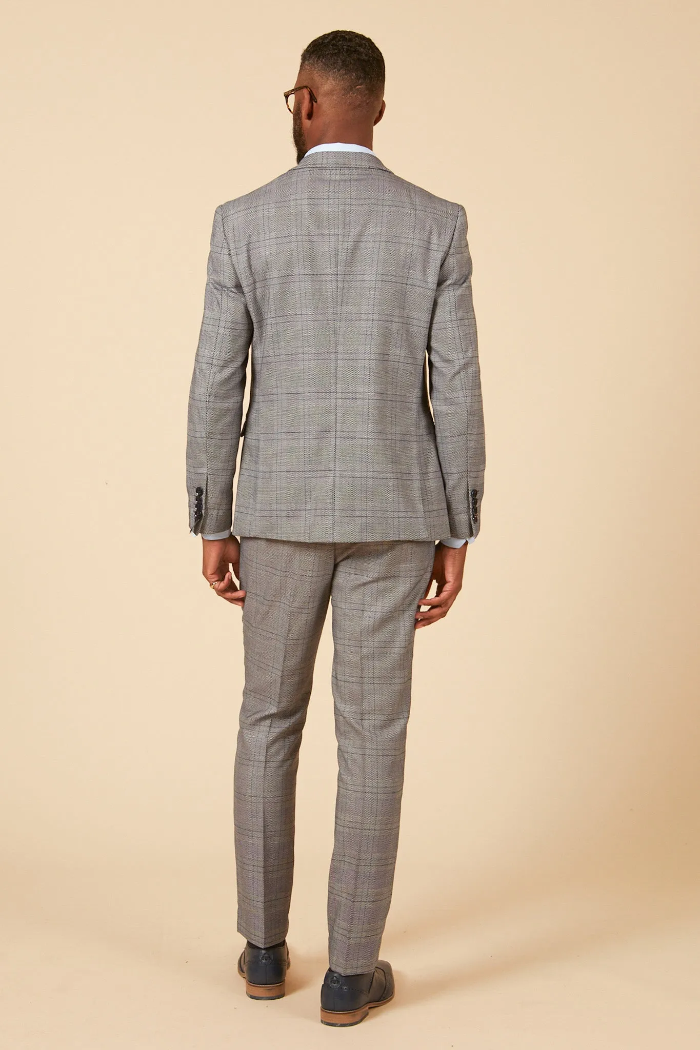 JERRY - Grey Check Two Piece Suit