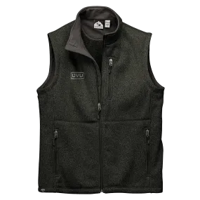 MEN’S STORM CREEK SWEATERFLEECE VEST- Pleather Mono Patch