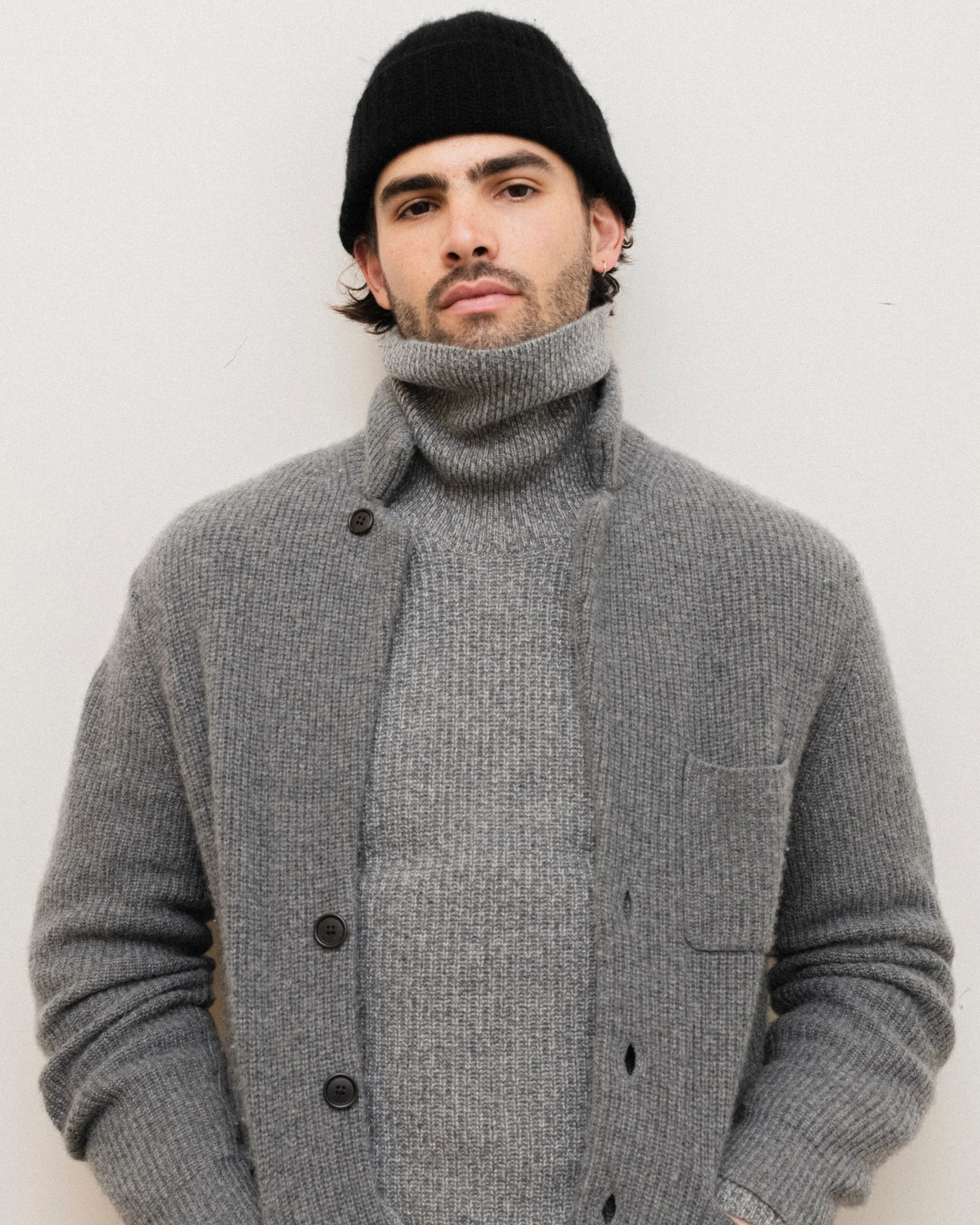 Mitchell Cardigan in Washed Cashmere