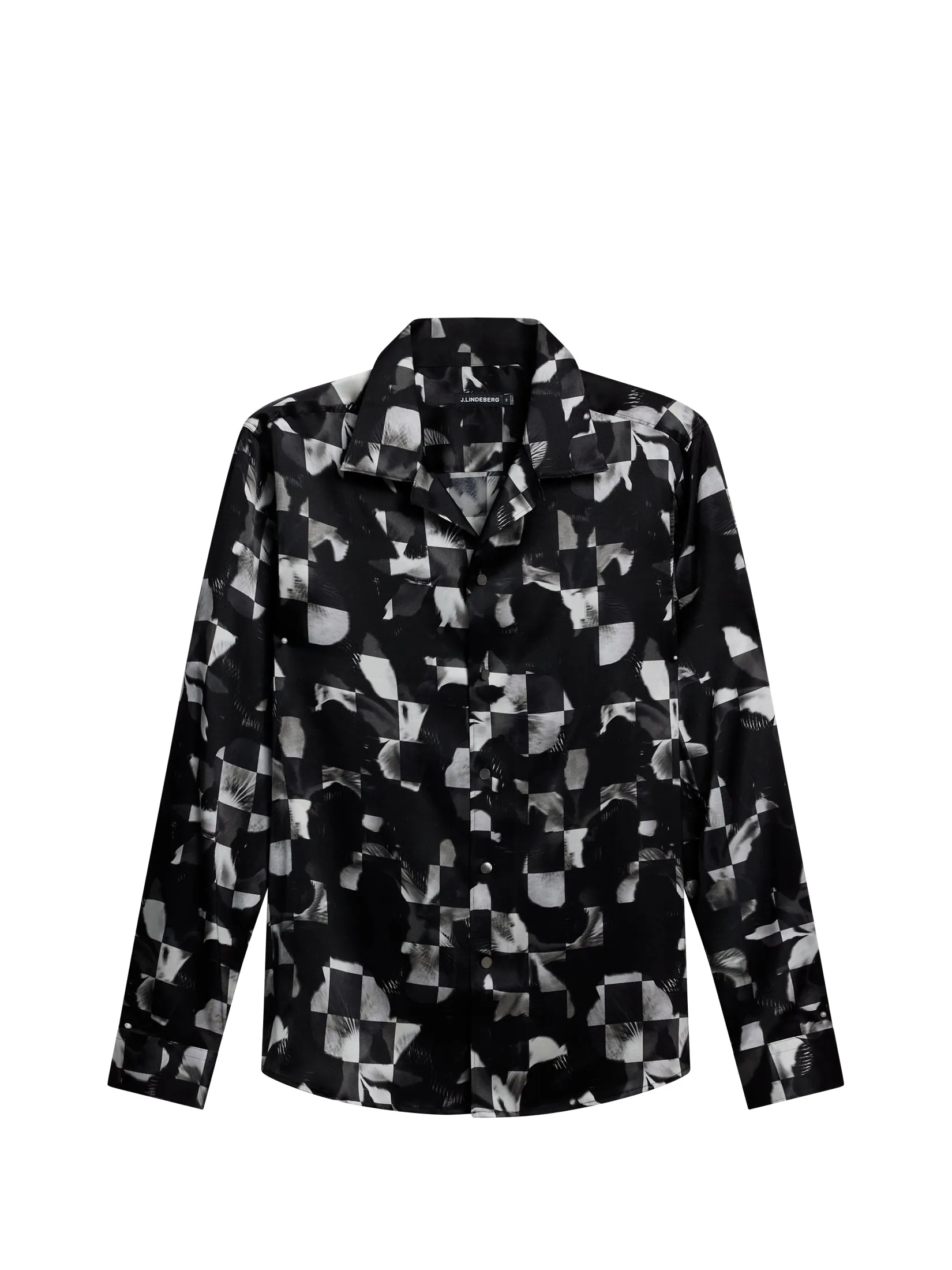 PJ Silk Winter Iris Shirt / Winter Iris Black