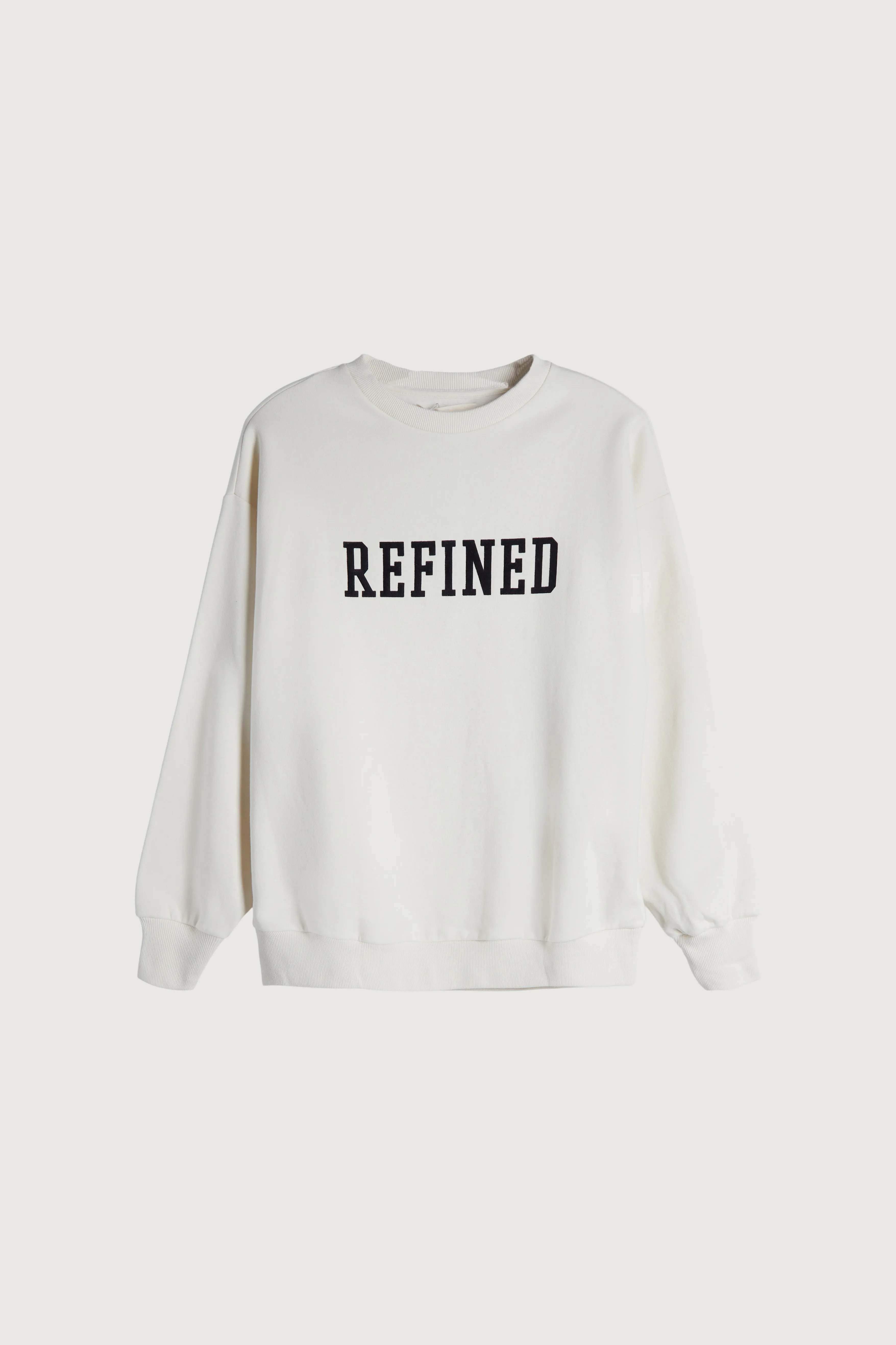 REFINED GRAPHIC LETTERING SWEATSHIRT