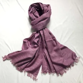 Rose Pink Silk and Merino Wool Stole