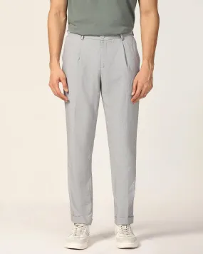 Sneaker Fit Grey Textured Pant - Fronx