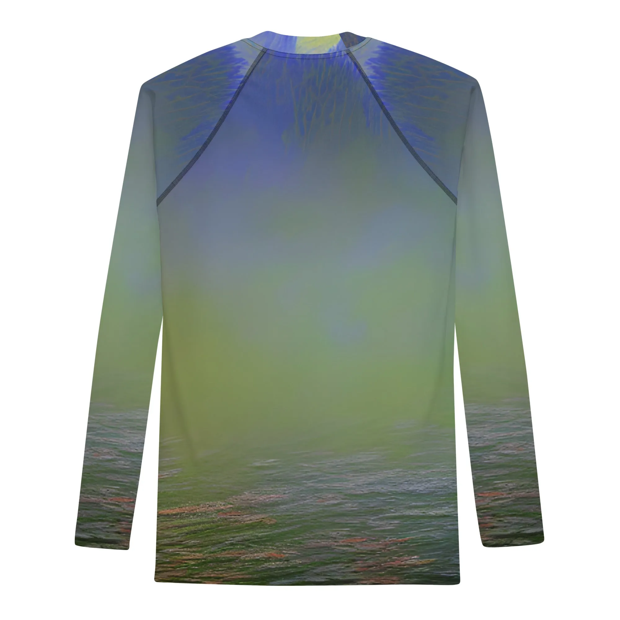 Vibrant Green Abstract Men's Rash Guard - Perfect Gift for Him