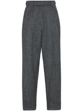 WOOL BAGGY SARTORIAL TROUSERS