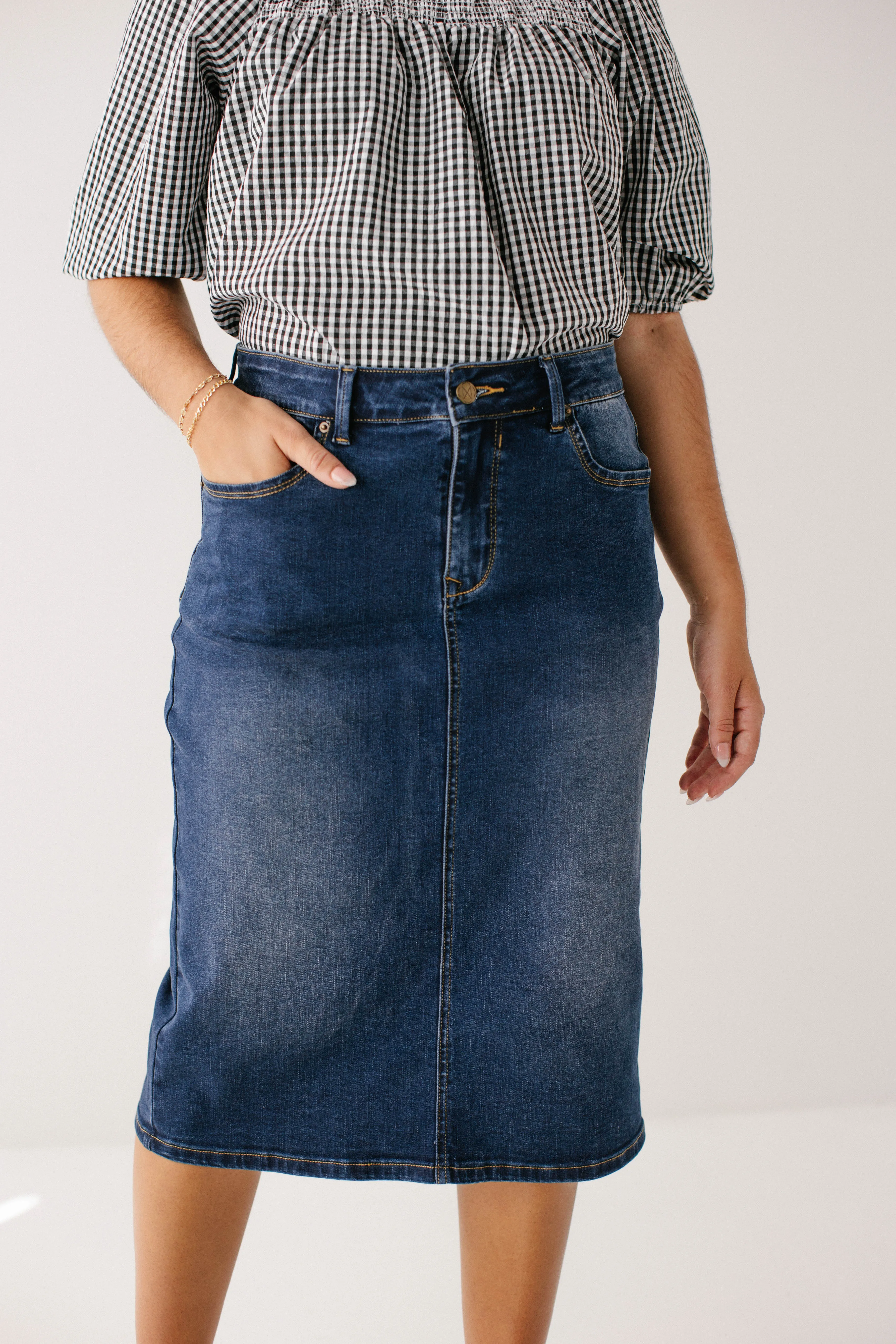 'Wren' Classic Denim Skirt FINAL SALE