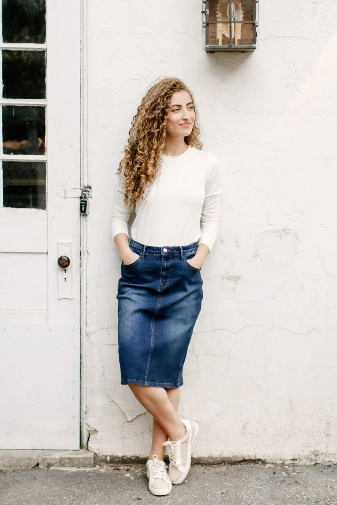 'Wren' Classic Denim Skirt FINAL SALE